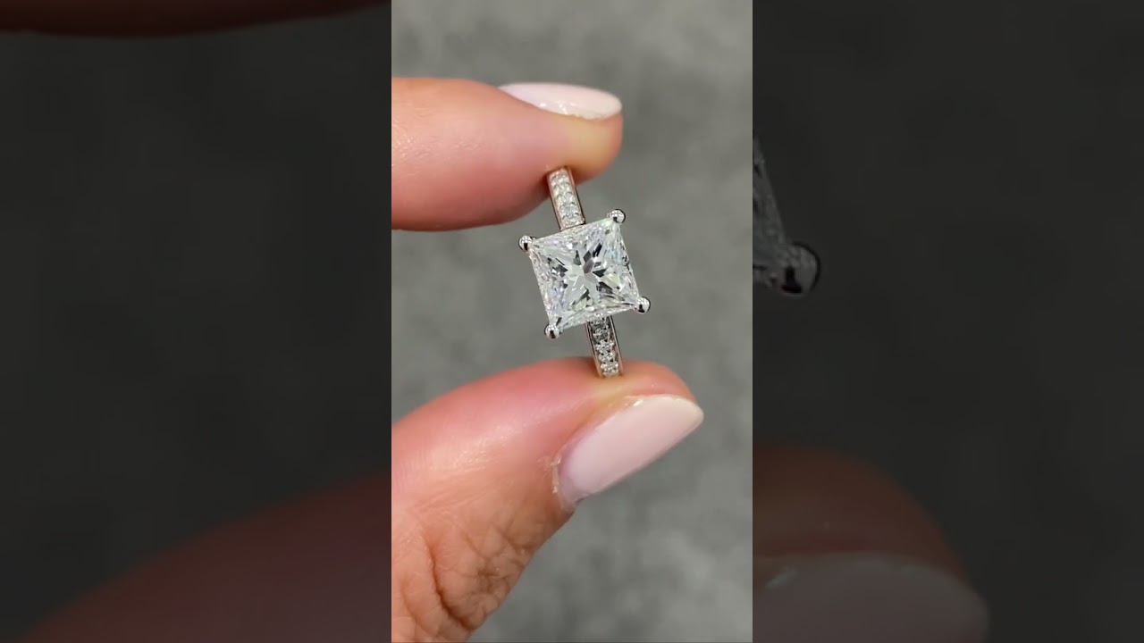 Take a look at this gorgeous 2.23-carat princess cut engagement ring