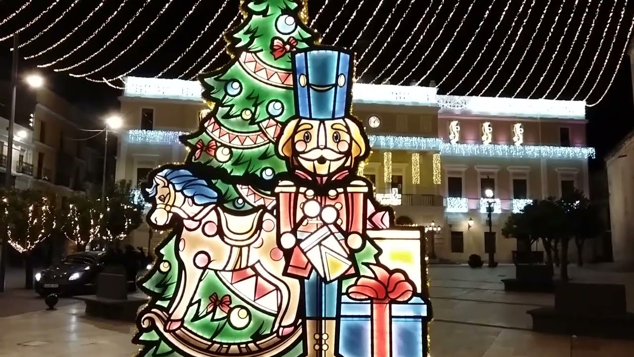 Badajoz - Plaza de España en Navidad ( año 2025 )
