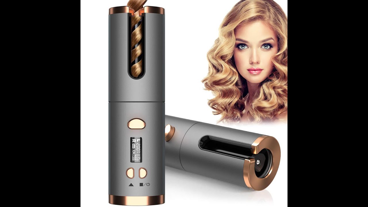 Cordless Rechargeable Auto Curling Iron Hair Curlers | Jazp.com