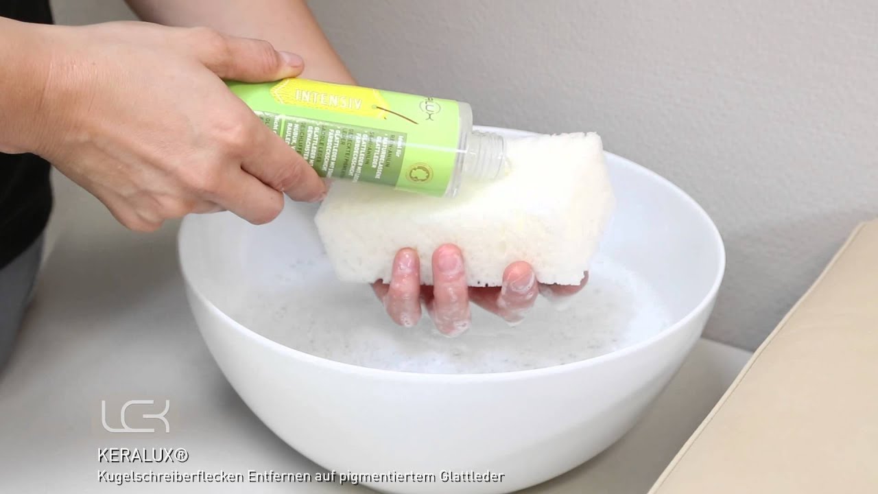 Kugelschreiber auf Leder richtig entfernen