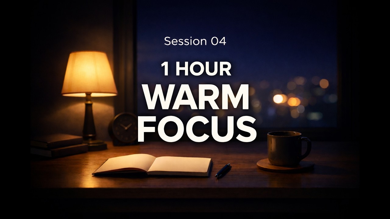 1 Hour Warm Focus 🌙 | Midnight Study Club – Session 04
