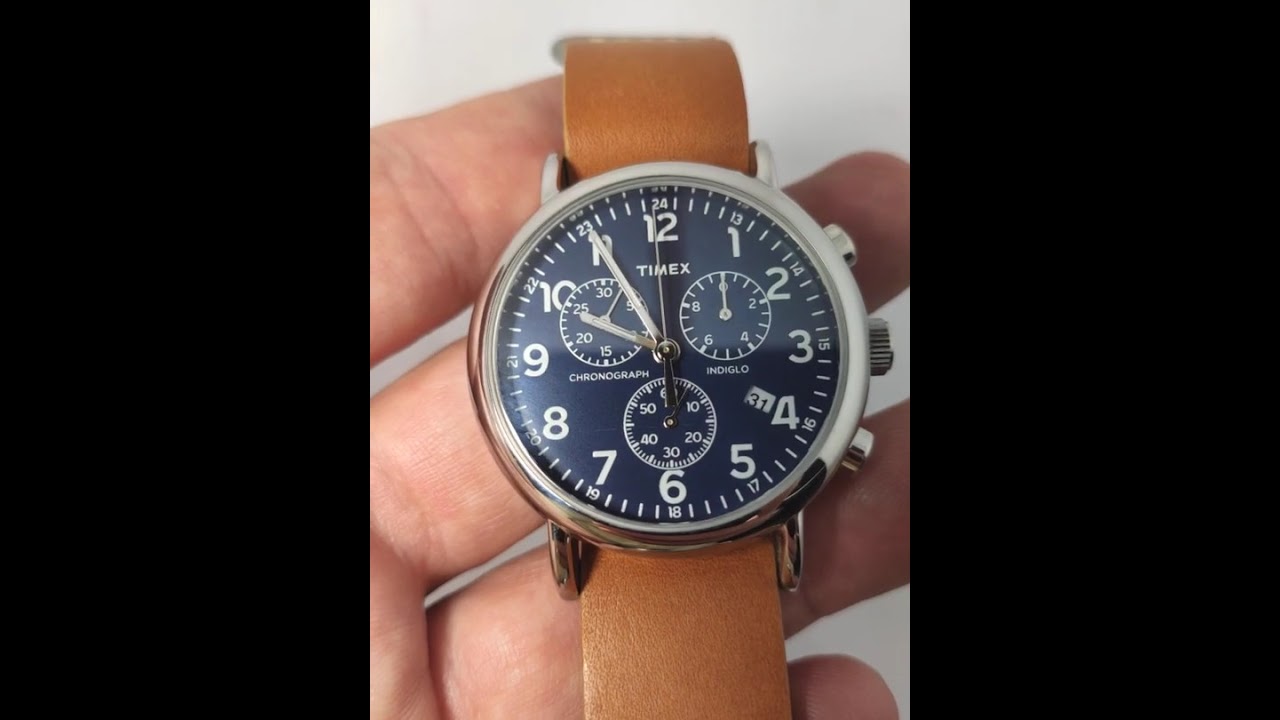 Timex Blue Dial TW2R63200 Weekender Chronograph 40mm Watch