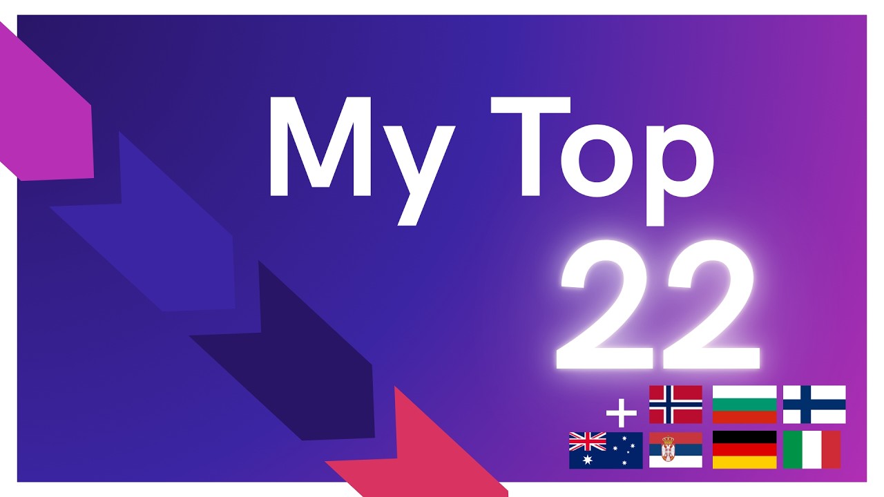 My Top 22 (+ 🇮🇹🇷🇸🇩🇪🇫🇮🇳🇴🇧🇬🇦🇺 ) - Eurovision 2026 #eurovision #ranking