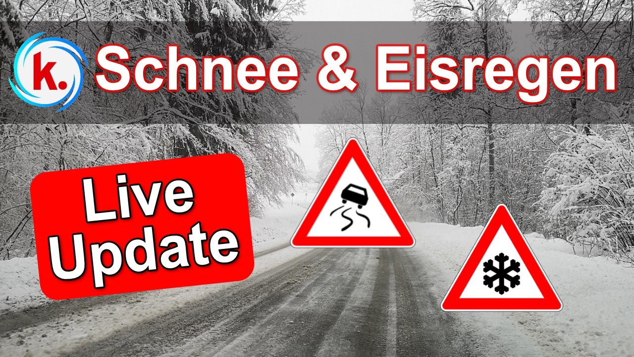Eisregen & Schnee in Teilen von Deutschland - das Winterwetter Live-Update