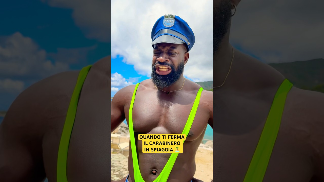 CARABINERO IN SPIAGGIA👮🏿‍♂️ - Parodia Carabinieri - iPantellas