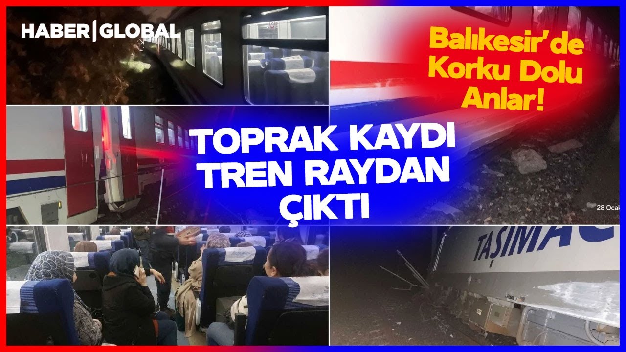 Korkunç Olay: Toprak Kaydı Tren Raydan Çıktı! Seferlerin Hepsi İptal Edildi!