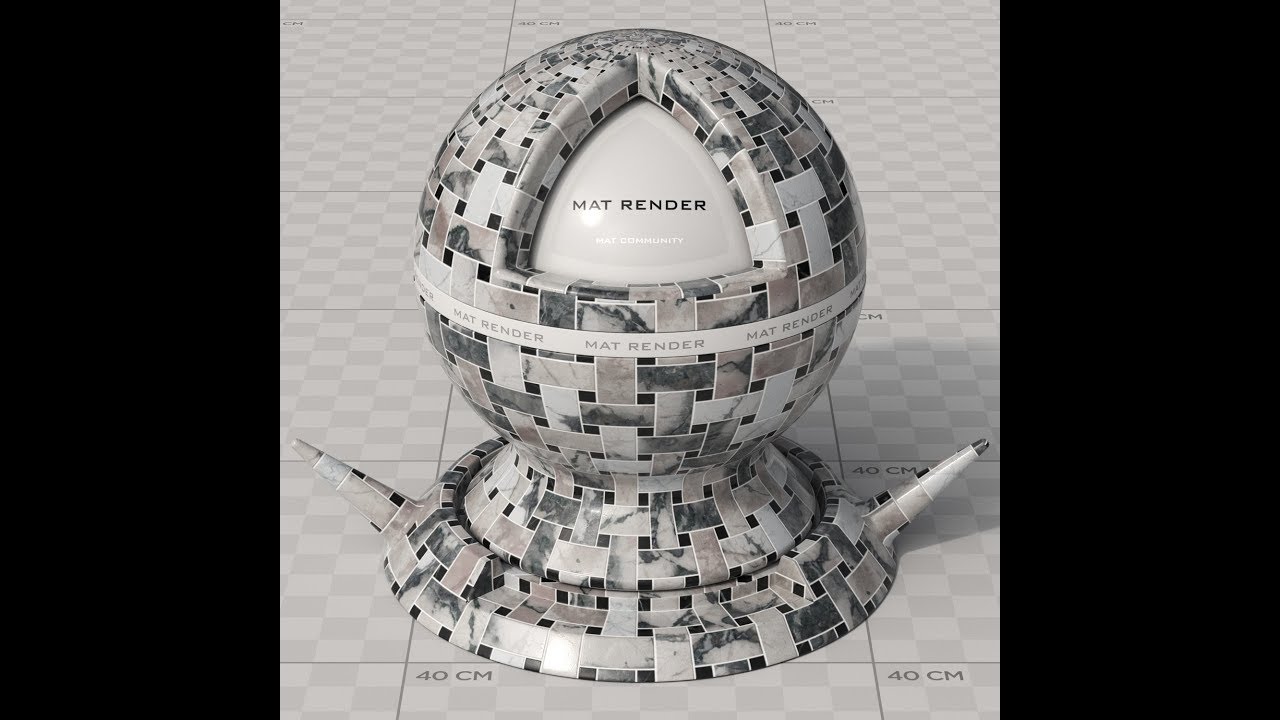 3DS MAX VRAY REALISTIC MOSAIC MARBLE MATERIAL | WITH SLATE MATERIAL EDITOR