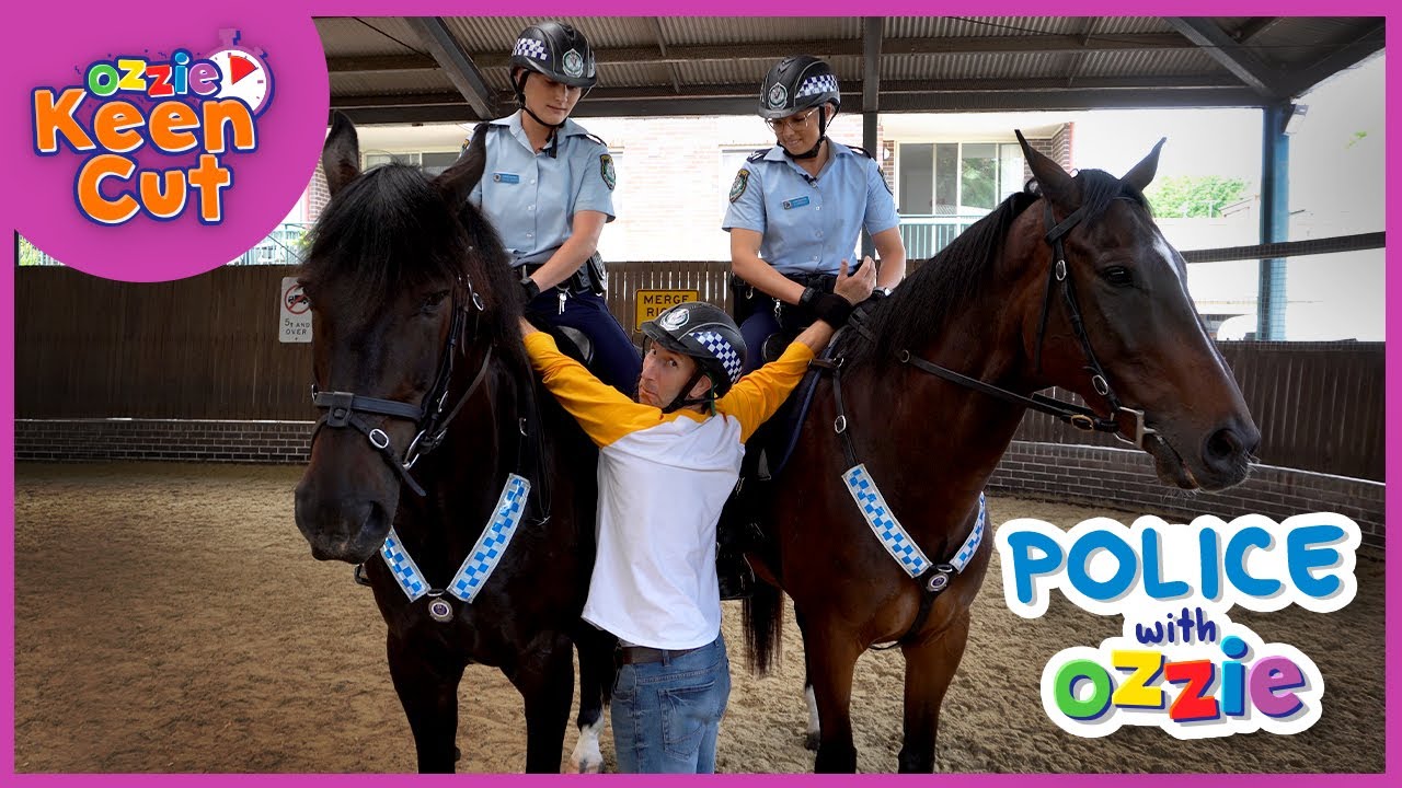 Police Horses | Learn About the Mounted Police | Educational Video For Kids | Ozzie Keen Cut