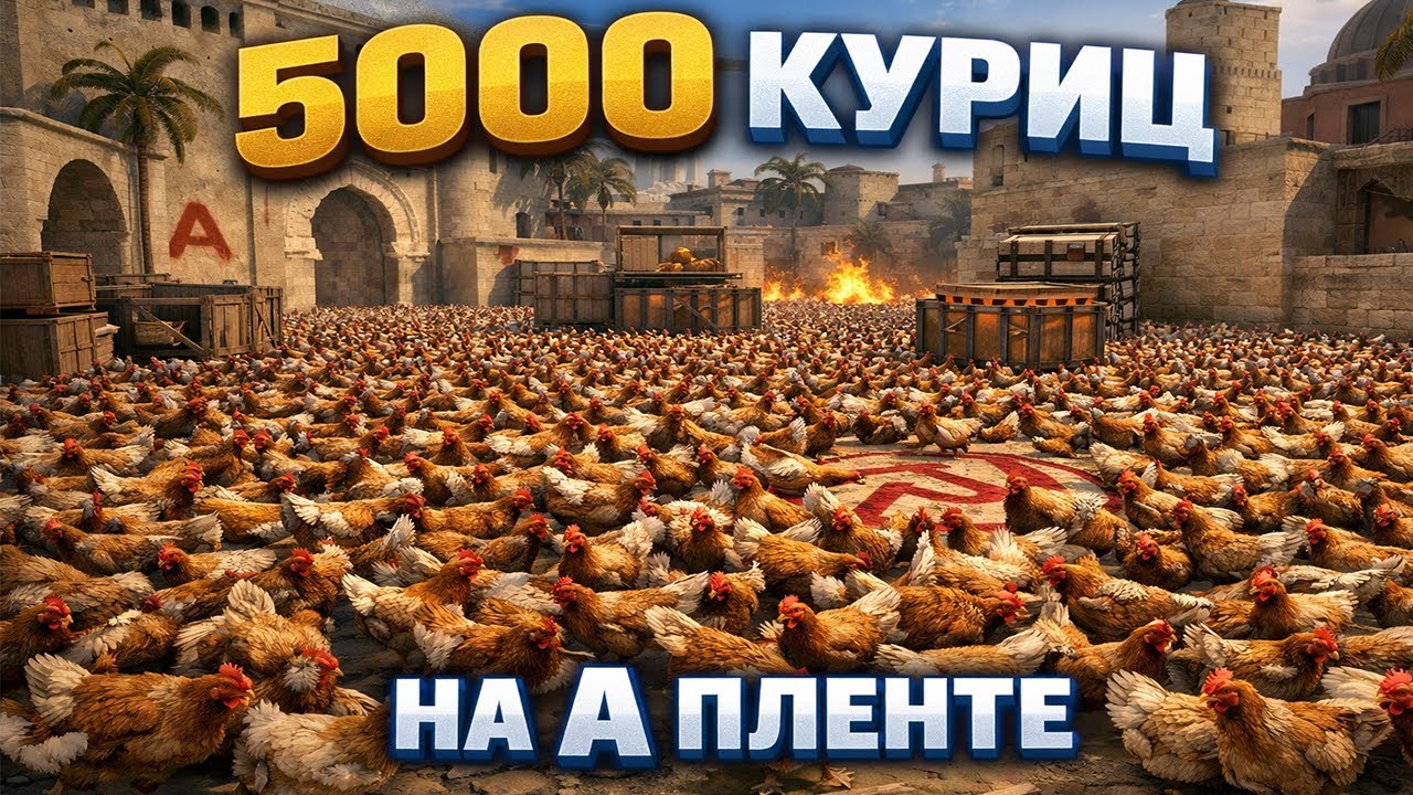 Я заспамил 5000 куриц в CS2 и вот что произошло… +эксперементы