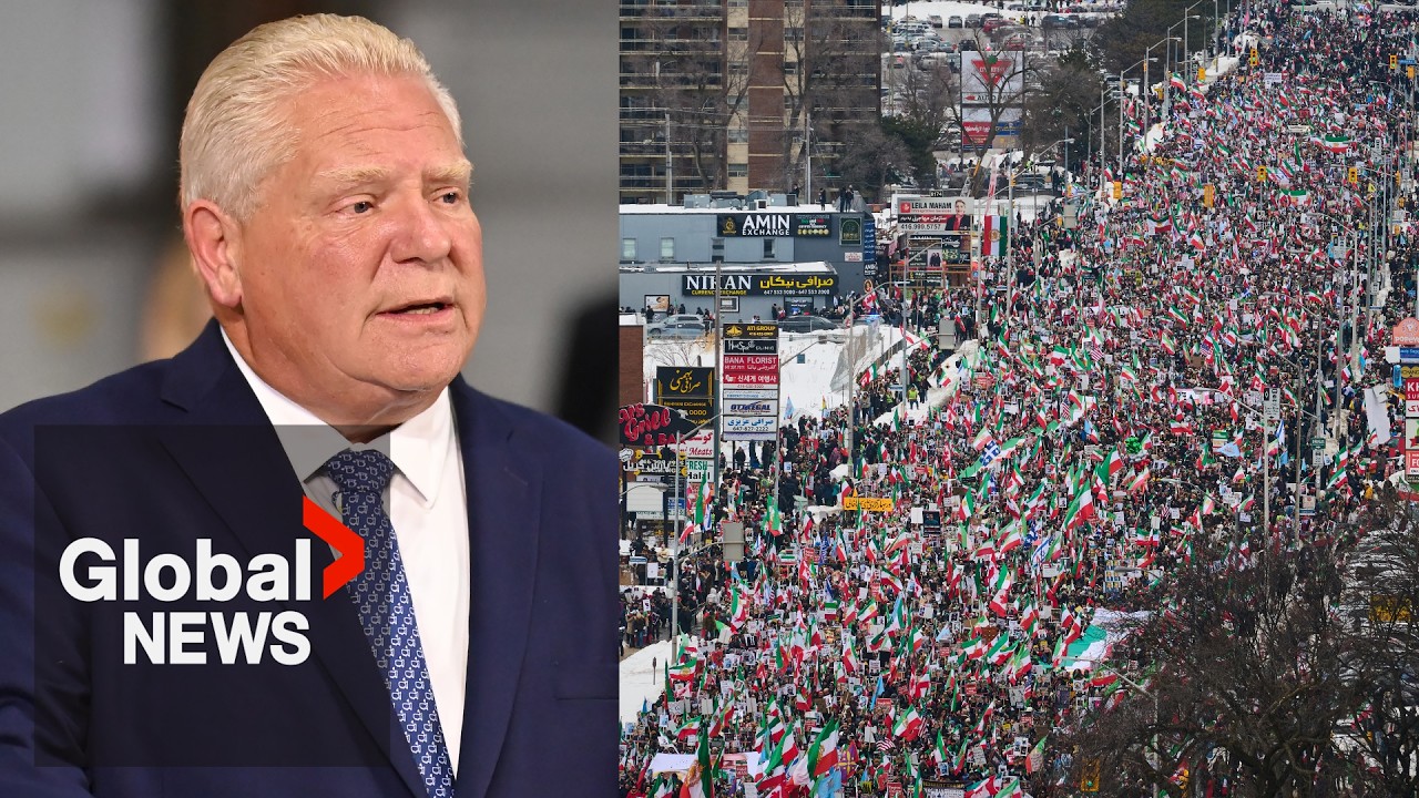 “Over 350,000”: Doug Ford says Toronto’s Iran rally was “largest in the world”