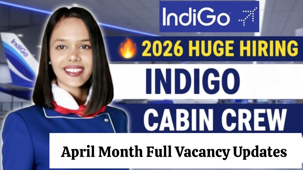 Indigo Airline April 2026 Full Vacancies Updates | Freshers/ 12th-pass | Apply Now 