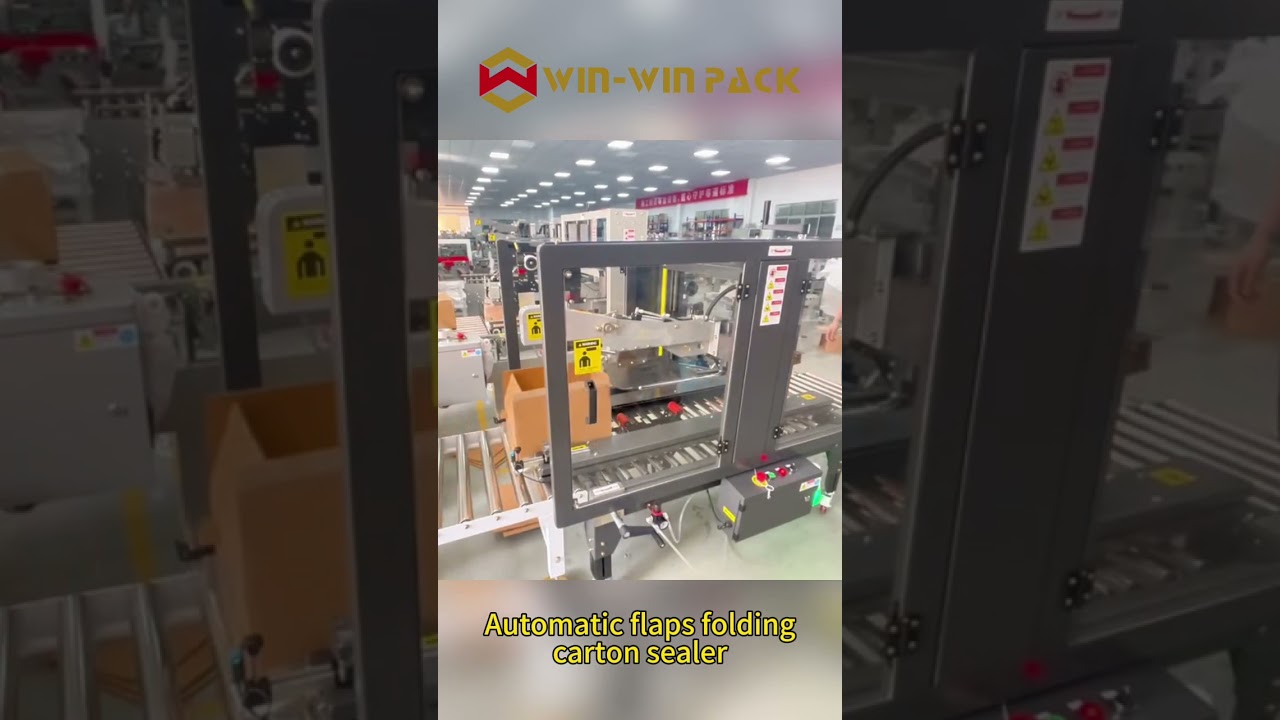 Automatic flaps folding carton sealer #cartonsealer #casesealer #shorts