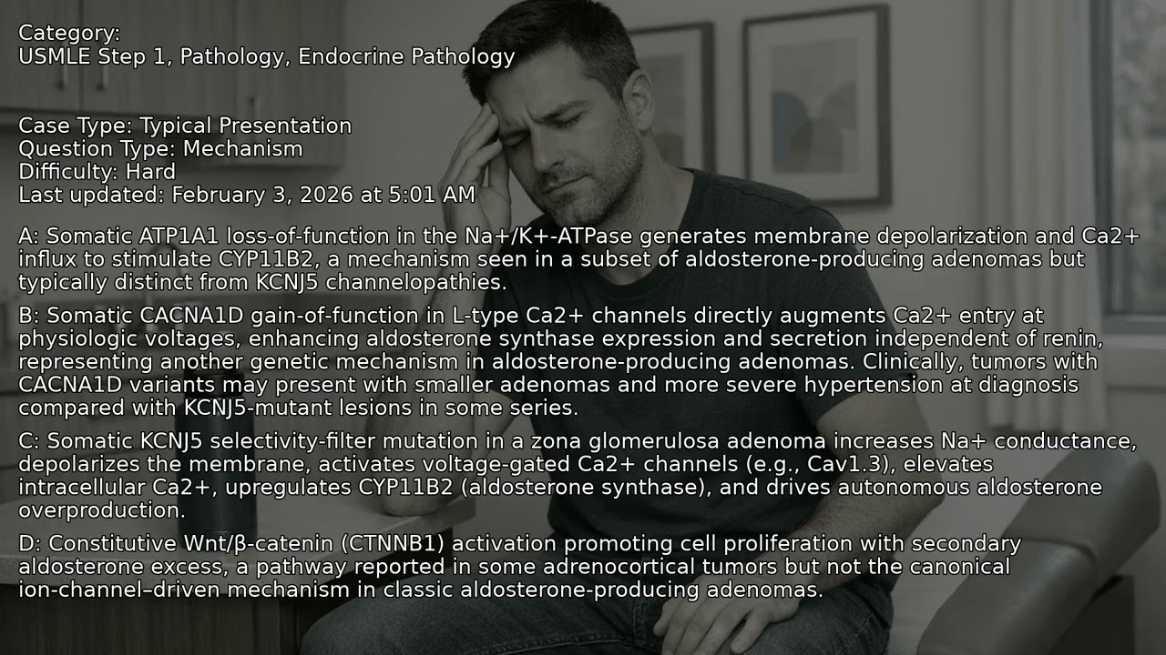 Endocrine Pathology, Pathology, USMLE Step 1 - Full Vignette with Extended Explanations