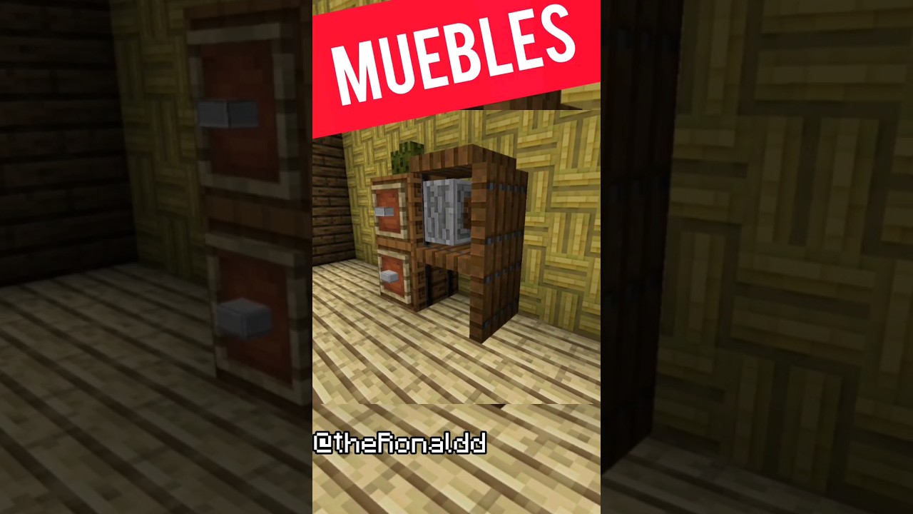 Muebles sin mods para #minecraft #minecraftdecoraciones