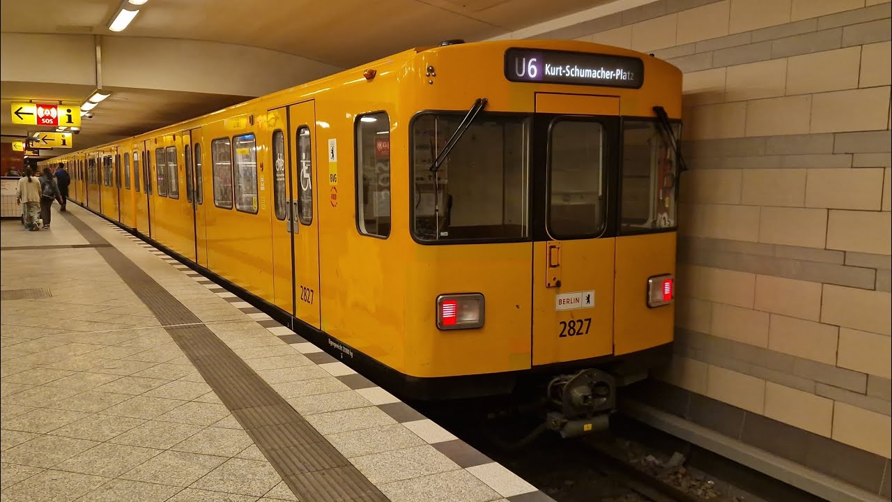 U-Bahn Berlin | Mitfahrt in der U6 von Tempelhof bis Kurt-Schumacher-Platz im F87 2826