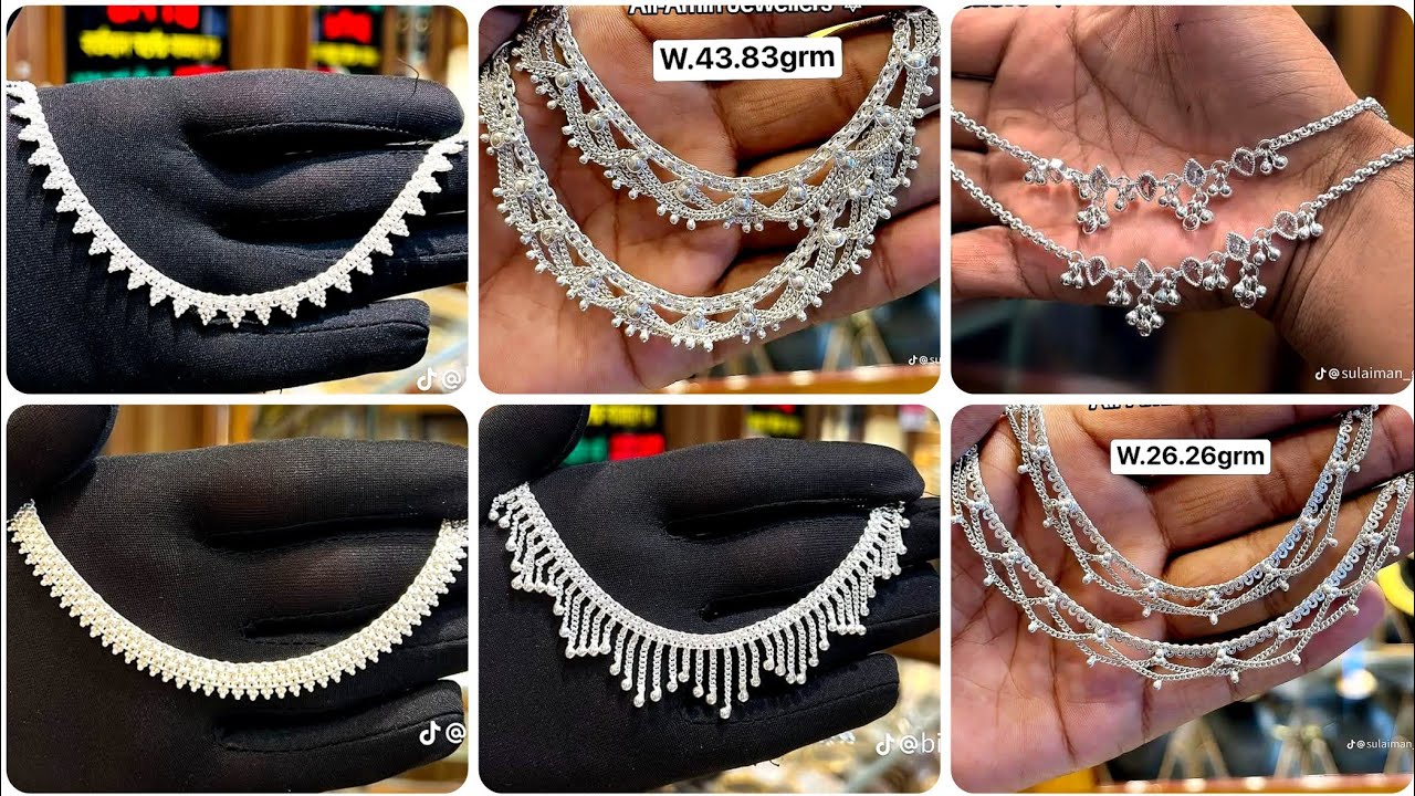 ২০২৬ রূপার পায়ের নুপুরের ডিজাইন/simple designer rupar nupur/Silver Feet Nupur/Payel Designs#anklets