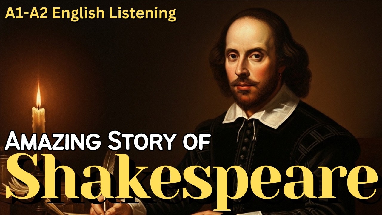 The Story of William Shakespeare | A1-A2 English Learning Listening