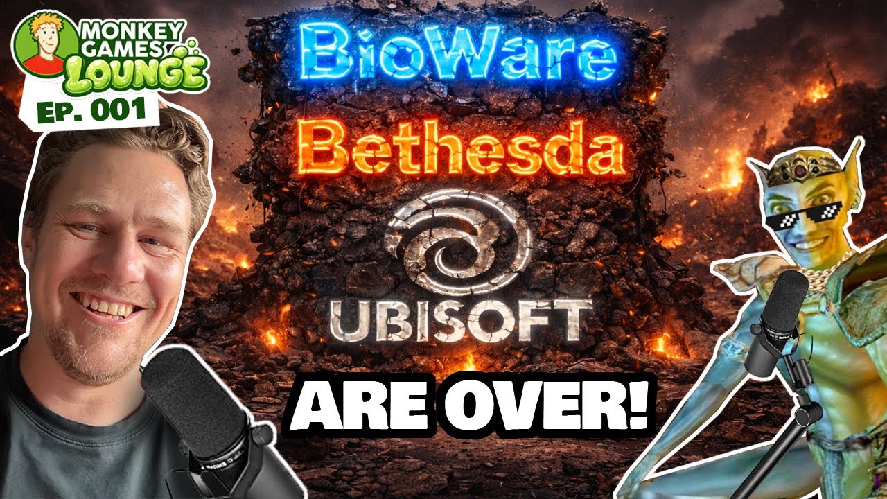 🔴 MonkeyGames Lounge Ep. 1 - Bethesda, Bioware & Ubisoft! The Fallen Giants of Gaming!