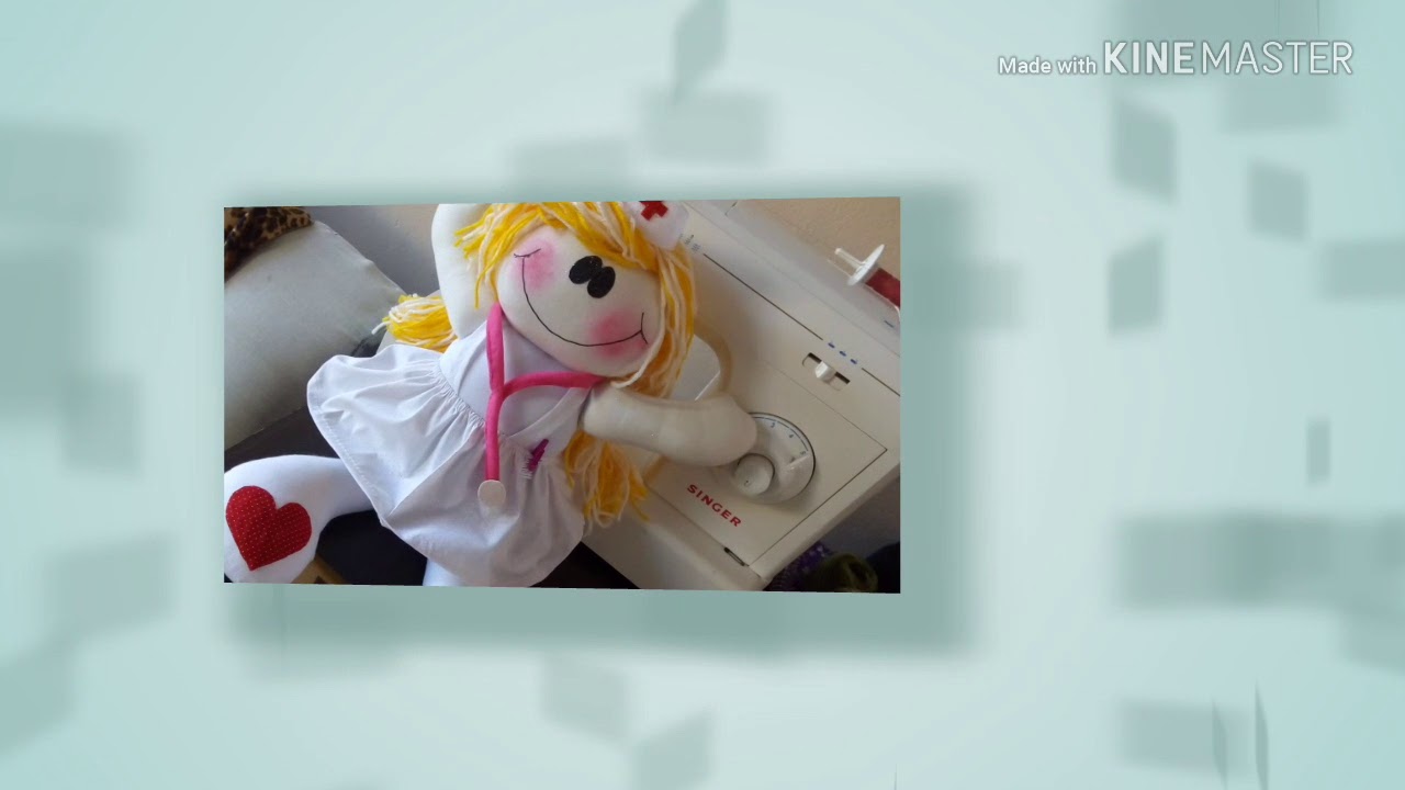 Como fazer Boneca Enfermeira de Pano(how to make cloth nurse doll)