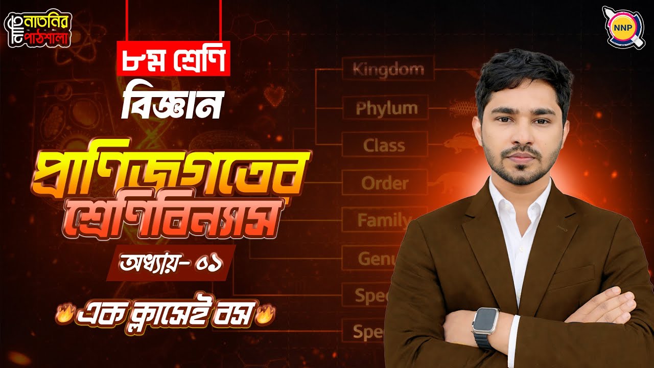 প্রাণীজগতের শ্রেণিবিন্যাস ।। Class 8 Science Chapter 12026 ।। প্রাণীজগতের শ্রেণিবিন্যাস Class 8