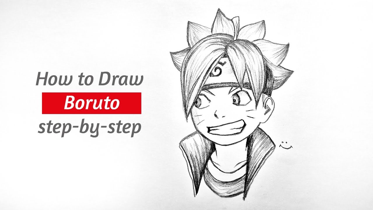 How to draw Boruto Uzumaki step by step || Easy anime drawing || Easy drawing for beginners