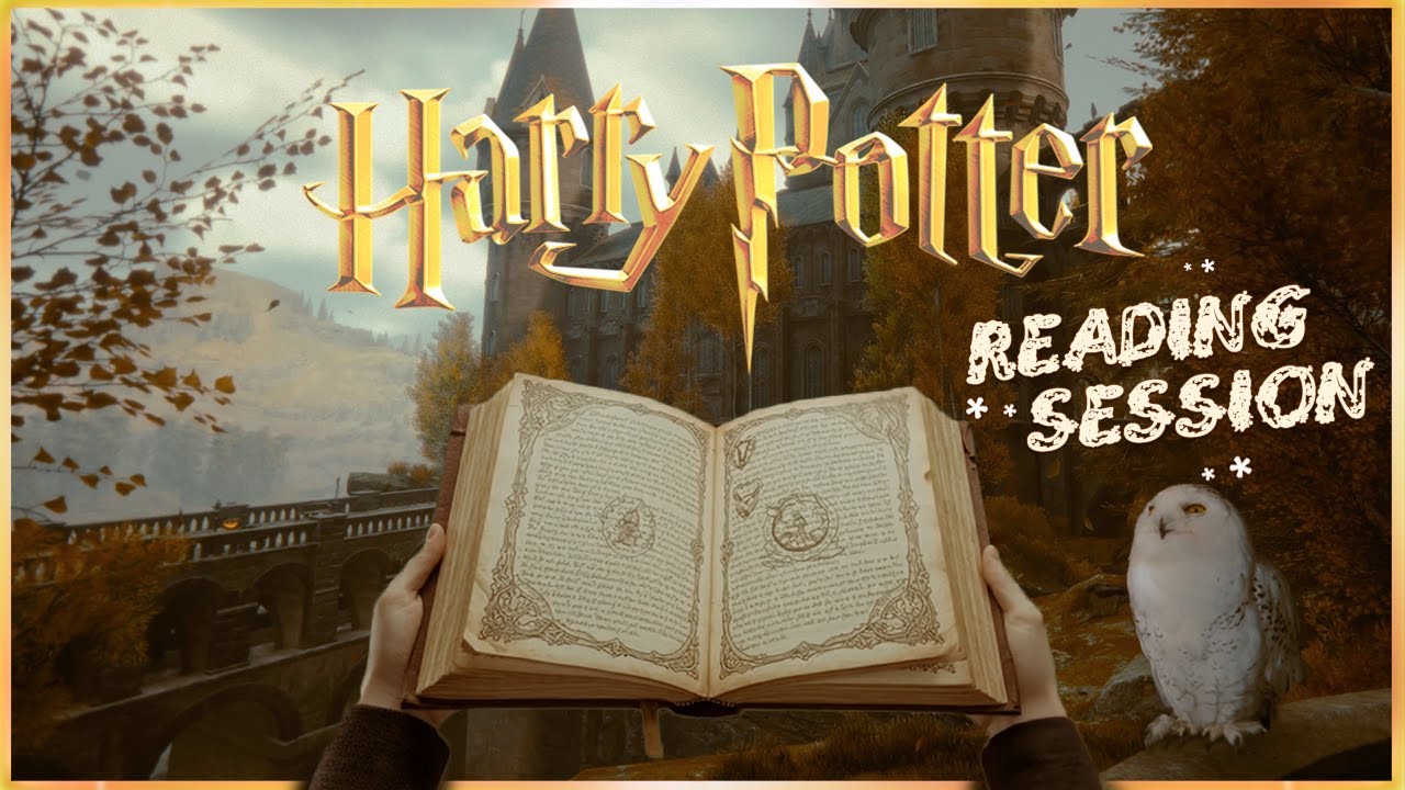 Reading at Hogwarts | Autumn/ Fall Season🍂 Perfect Cozy Virtual Background | Nature Sounds Ambience