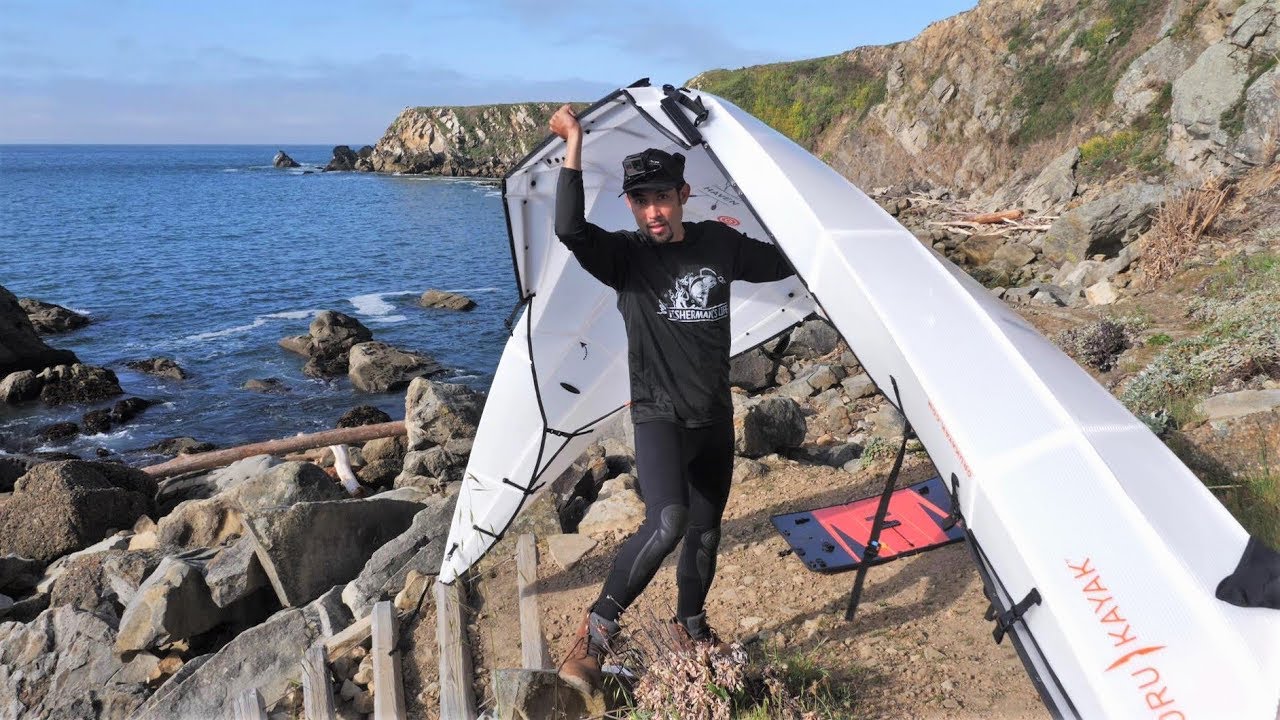 Bad Idea? Launching a FOLDING Oru Kayak off Jagged Rocks