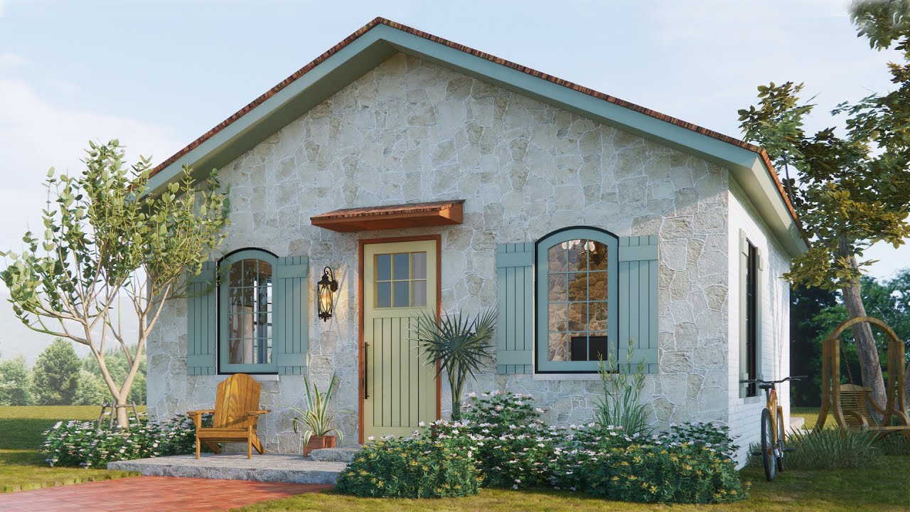 Small House Design 500 sqft | Rustic and Cozy
