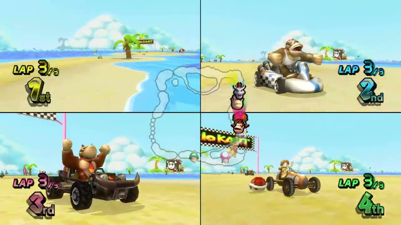 Mario Kart Wii ✦ 4 Players #362 Banana Cup 150cc