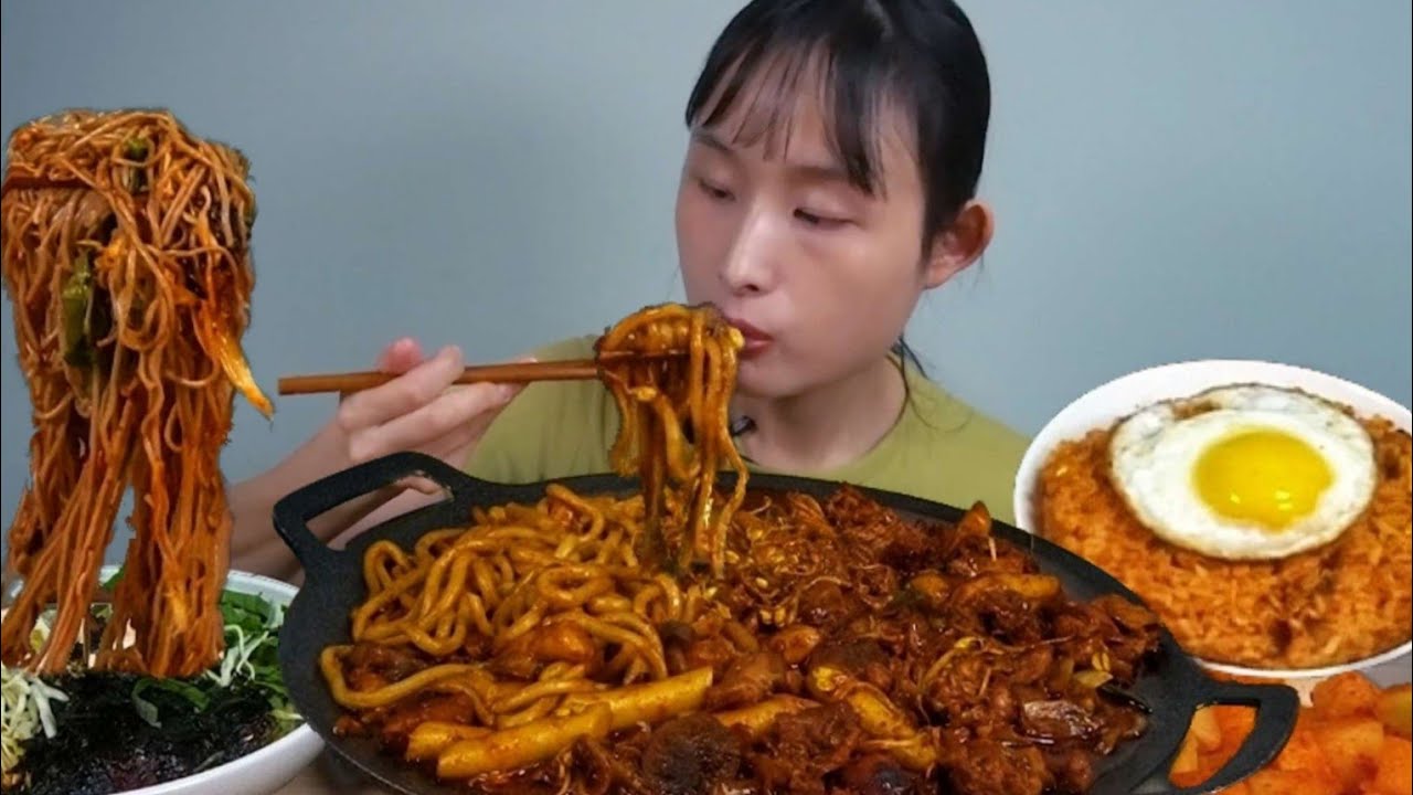 콩나물닭갈비 비빔막국수 닭갈비볶음밥 먹방