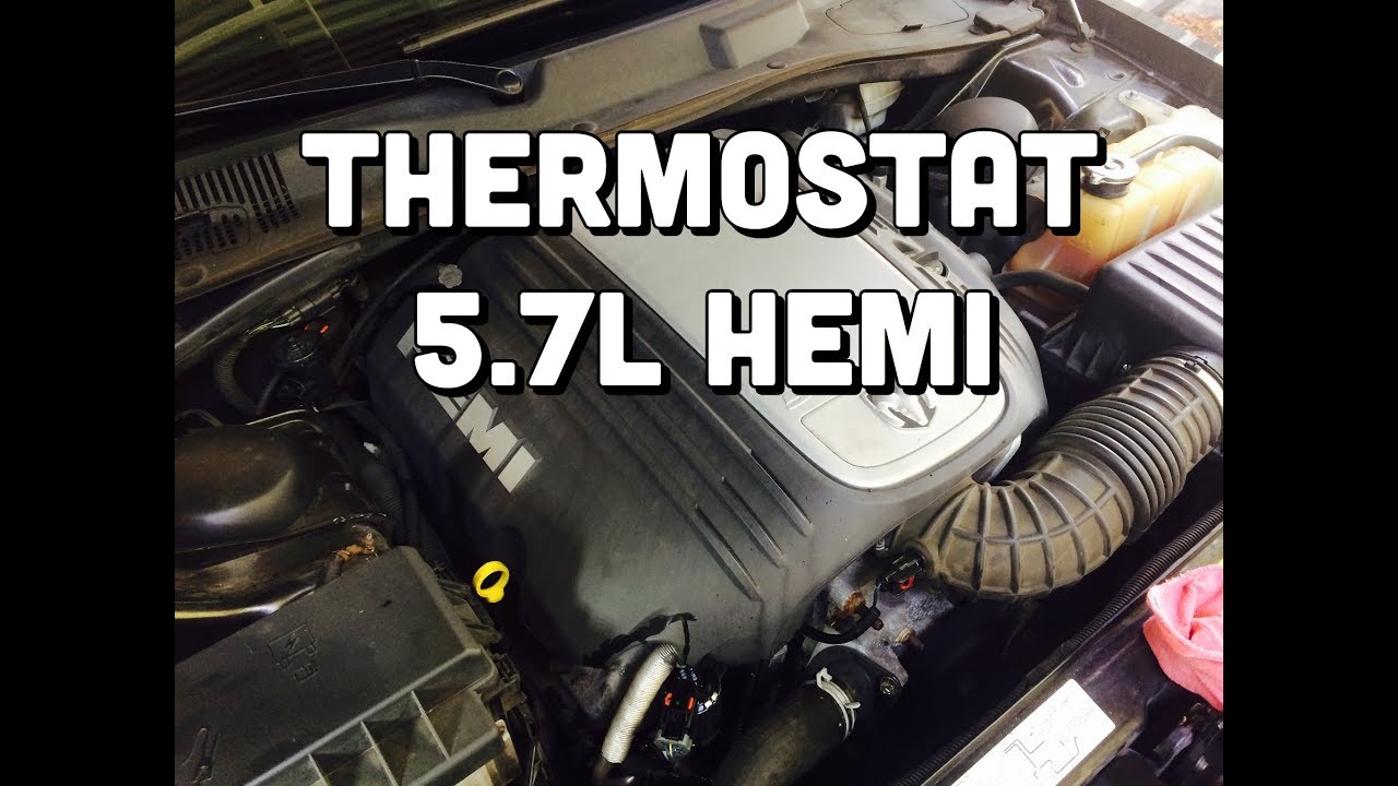 Как заменить термостат на Dodge 5.7L Hemi - P0128 - Challenger Charger Magnum Ram Commander