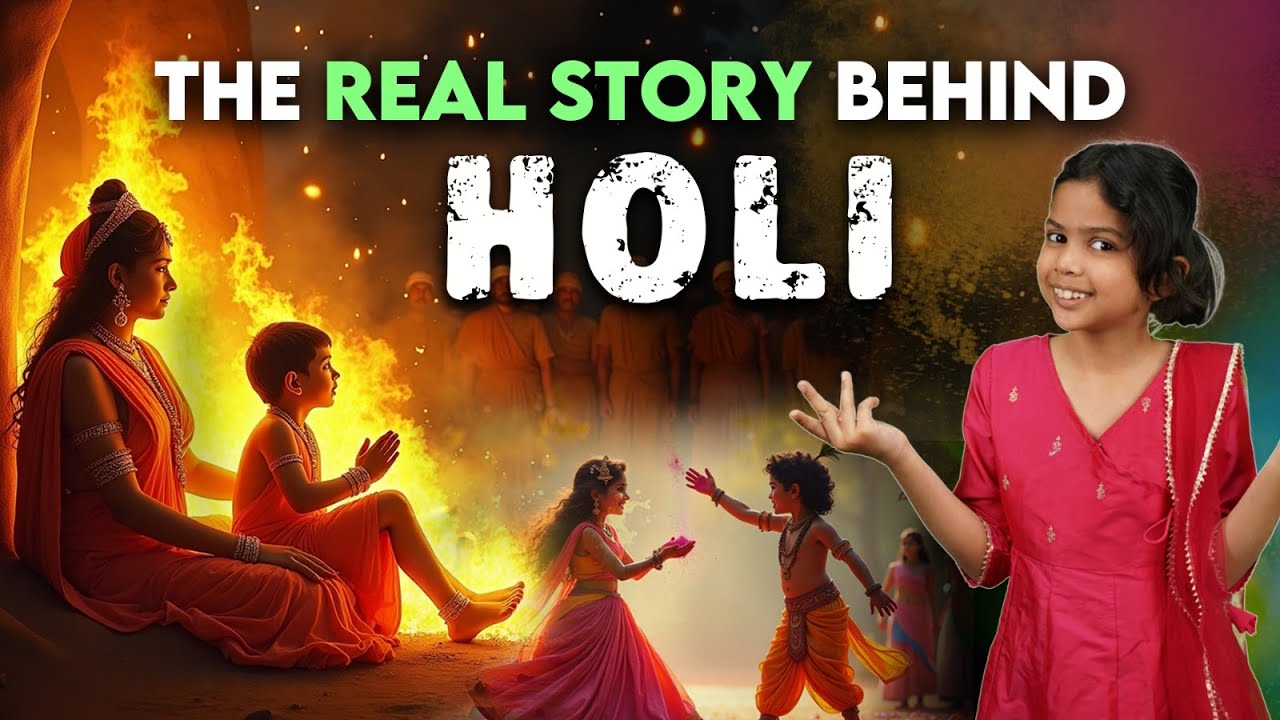 Why Do We Celebrate Holi? 🌸 Holika & Prahlad (Mythological Story), Happy Holi | Adi Connection