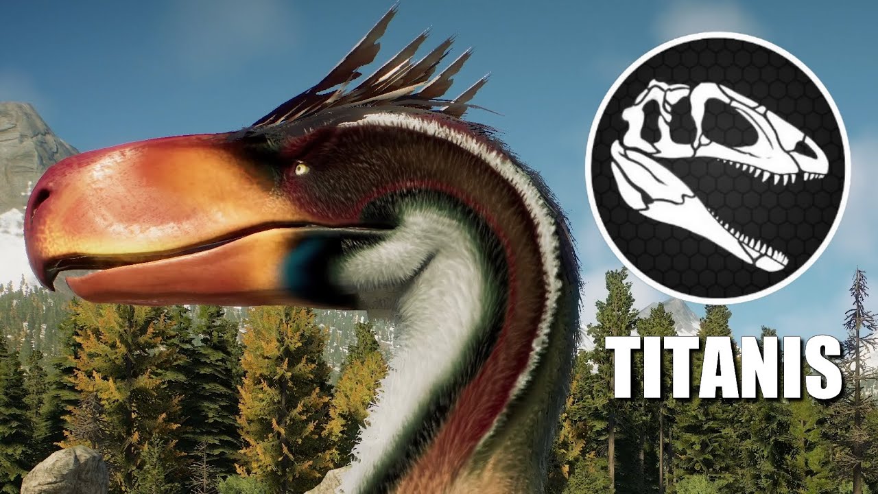 Titanis Hunting Compsognathus, Oviraptor & Archaeornithomimus - JWE 2 Mods (4K 60FPS)