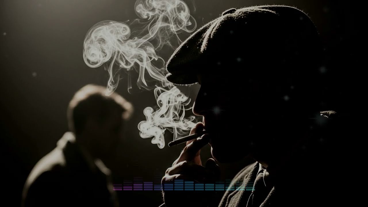 Wet Asphalt Shines Under Chicago Blues Moonlight Groove