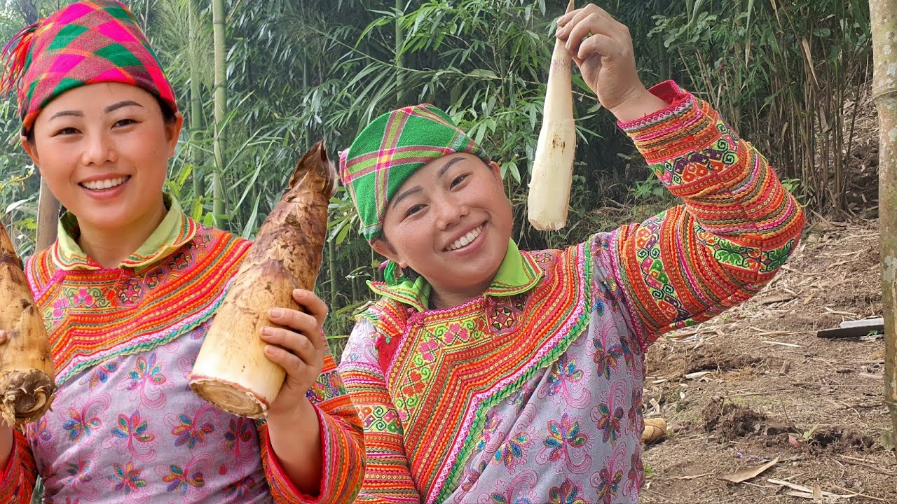 From Forest to Table | Foraging Wild Bamboo Shoots and Family Dinner