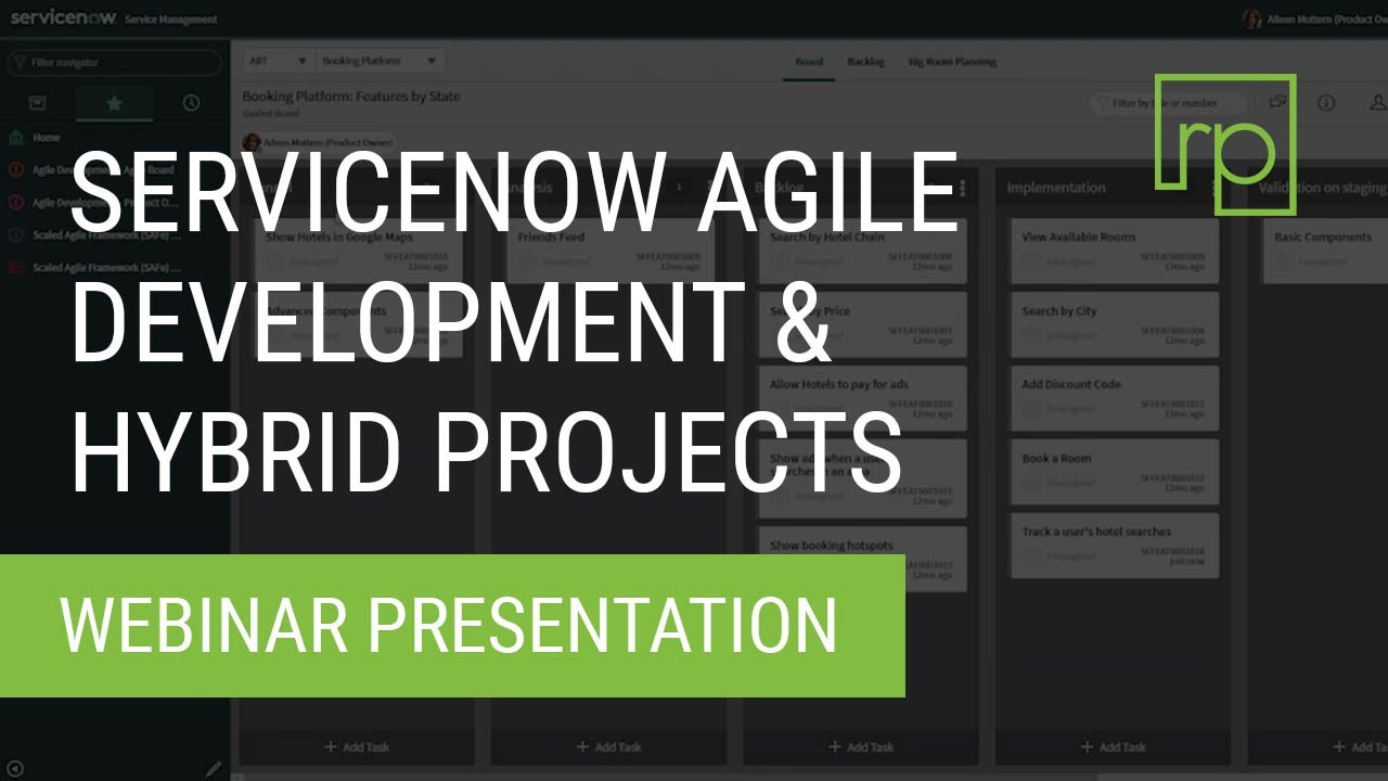 ServiceNow Agile Development and Hybrid Project Management - Webinar