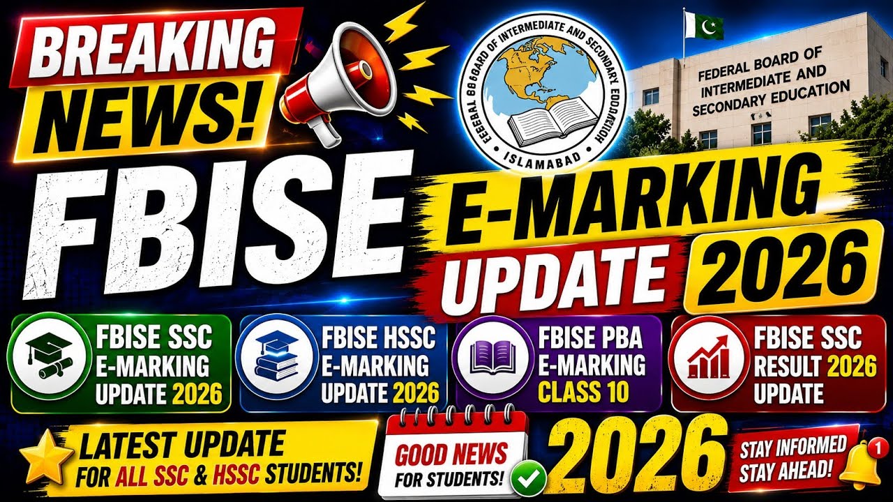 FBISE E-Marking 2026 Update 🔥 | SSC & HSSC Paper Checking | PBA Class 10 | Result 2026 Latest News