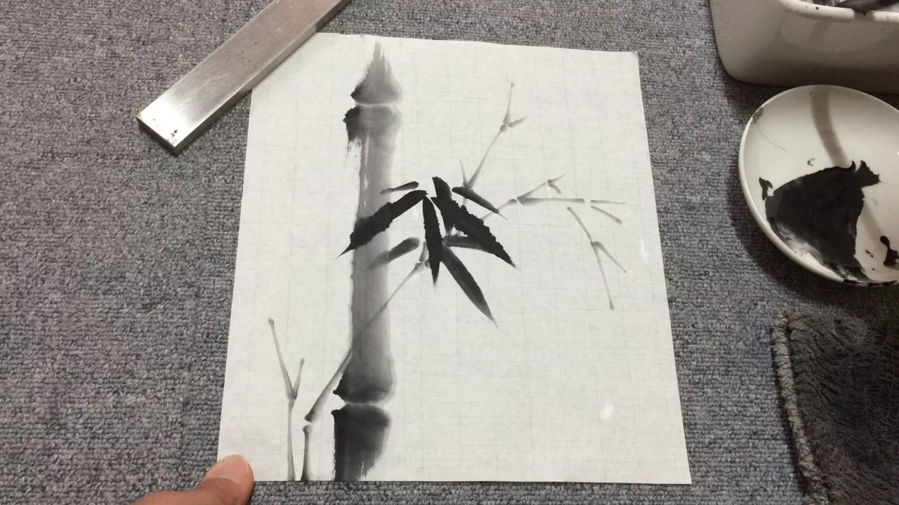 水墨画基礎教室「水墨画の基本である四君子のひとつ　竹を描く１」