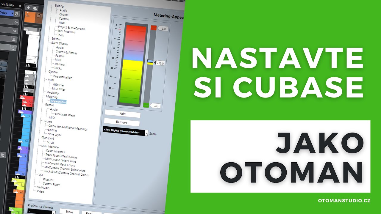 Nastavte si  VZHLED CUBASE jako oToman - @oTomanStudio.cz