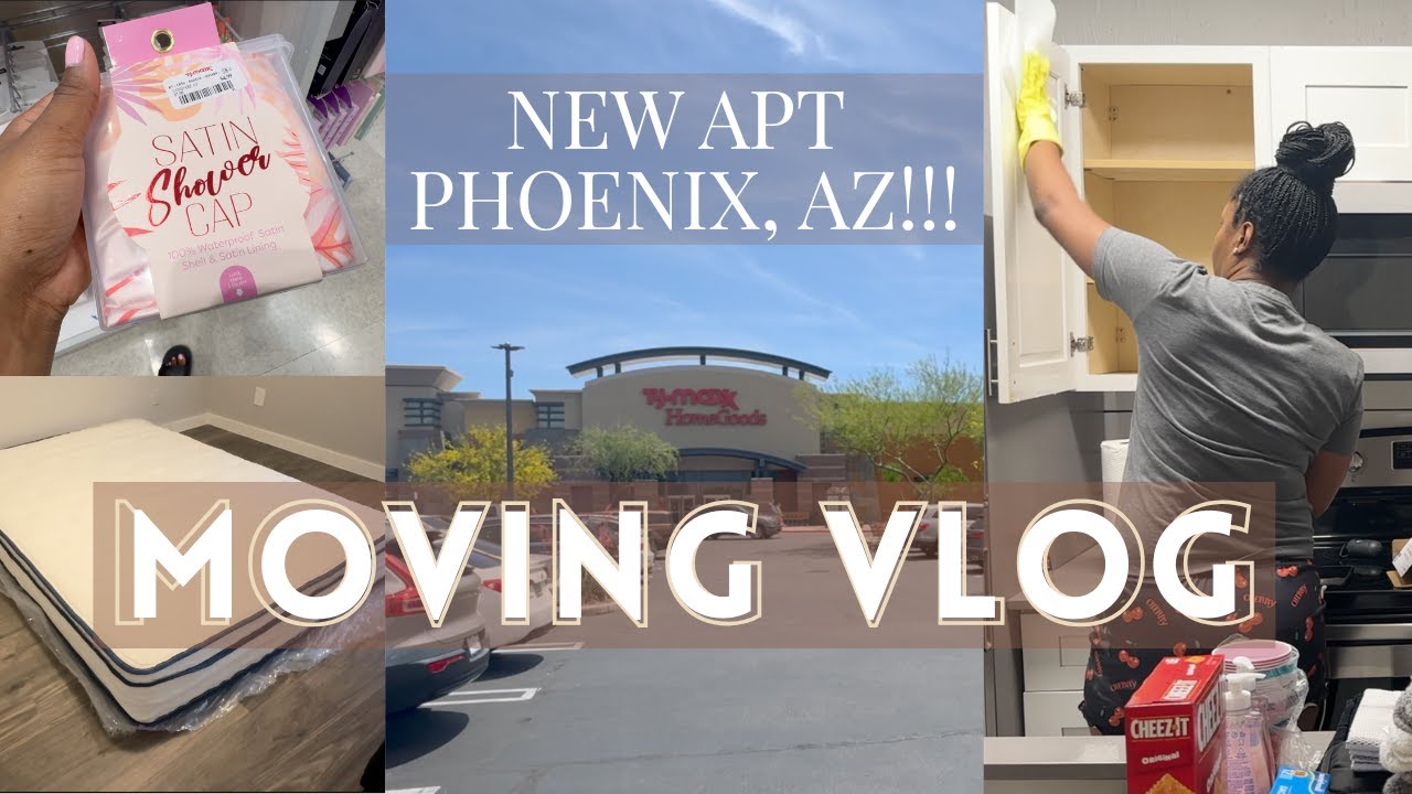 MOVING VLOG - I MOVED TO ARIZONA!!! Apartment shopping : TjMaxx : New Bed!!!