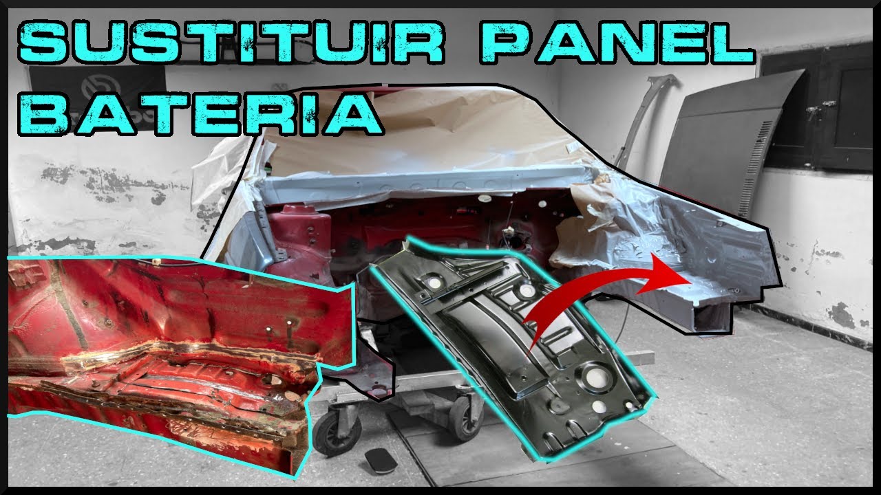 TUTORIAL como reparar óxido de carroceria PANEL DE BATERIA PODRIDO GOLF MK2 JETTA CARIBE