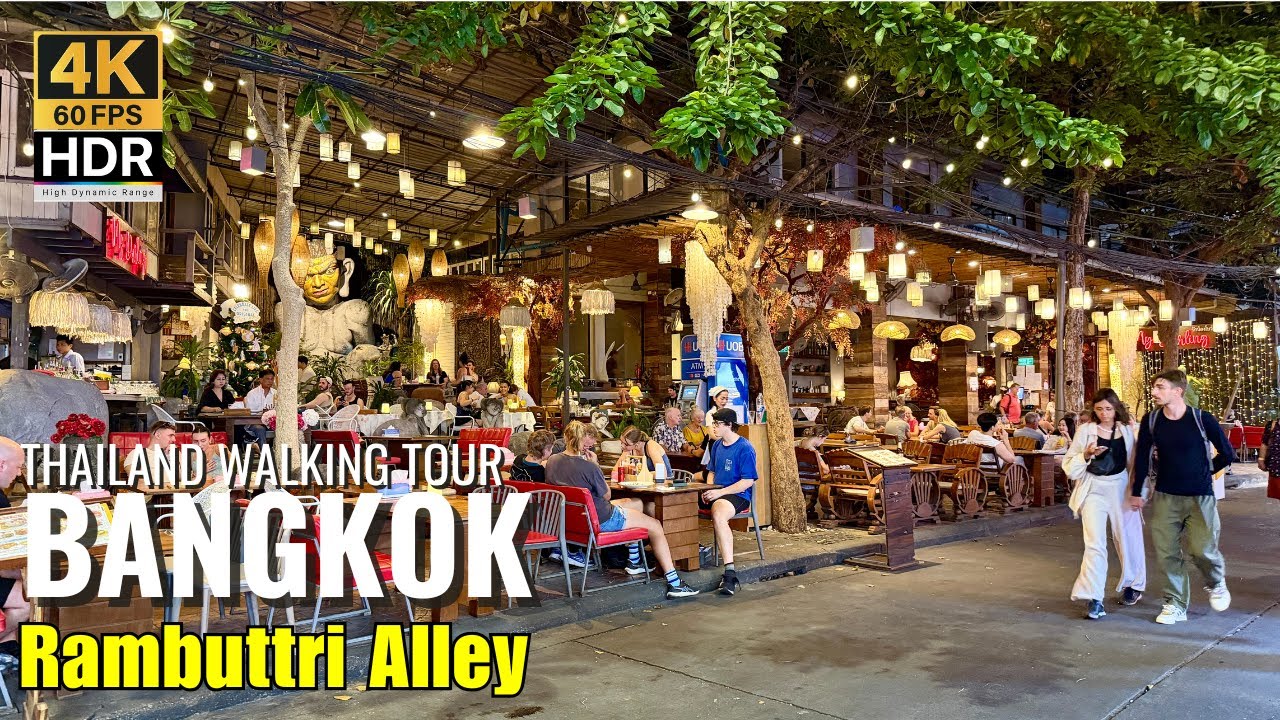 🌃 Улица Рамбутри: спокойная альтернатива Каосану в Бангкоке! [4K HDR]