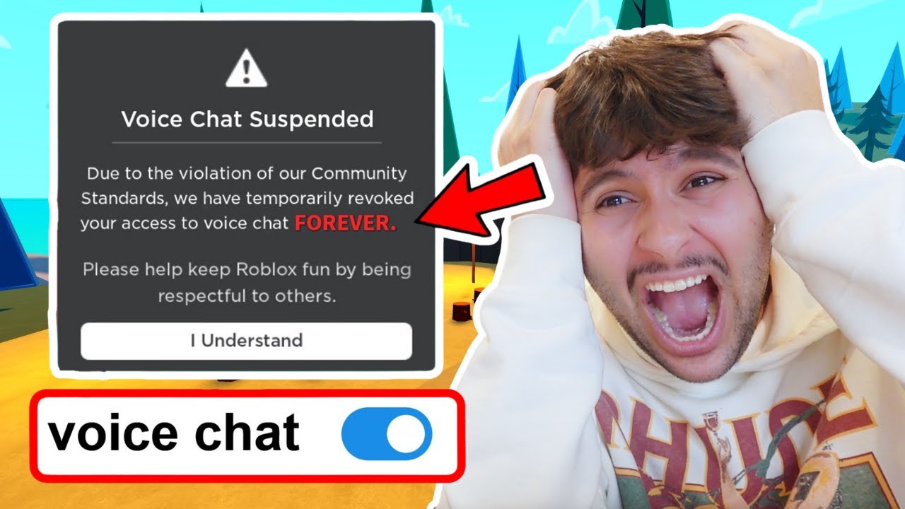 THIS IS THE MOST IVE EVER BEEN BANNED FROM ROBLOX VOICE CHAT 😭