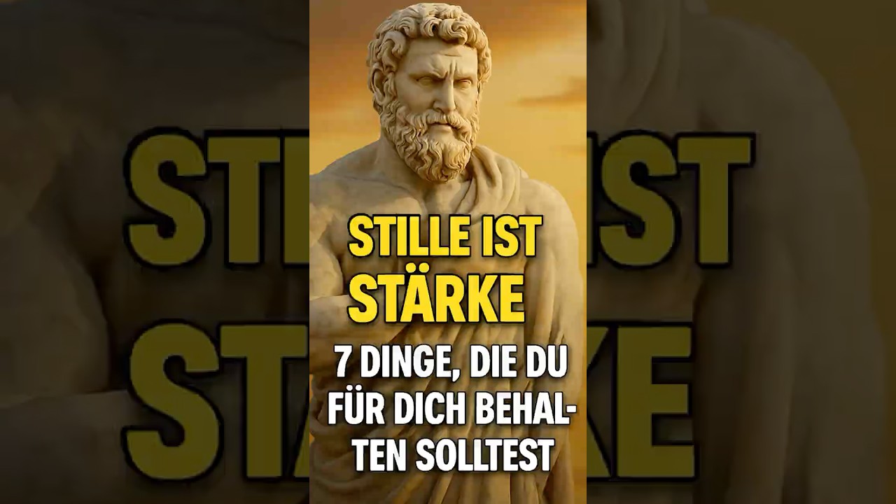 7 Dinge, die starke Menschen f&uuml;r sich behalten &ndash; Stoische Weisheit f&uuml;r innere St&auml;rke #stoizismus