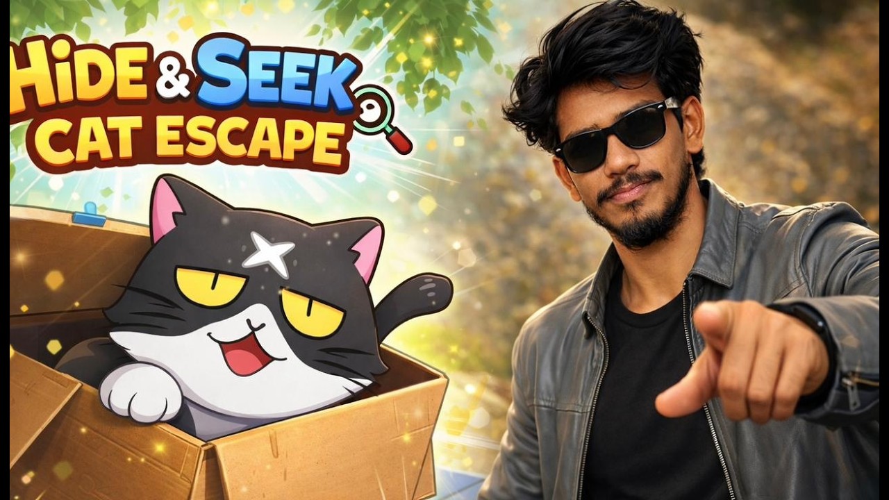 Cat vs Girl Escape! Can I Survive? 🐱🔥#hide&seek #escap #catgame#funnygame #livegaming #viralgame