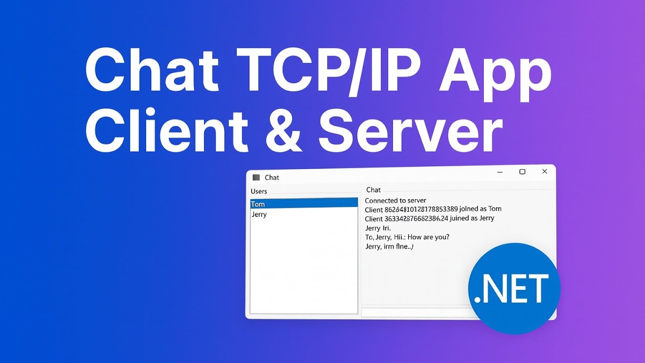 Создайте приложение для чата по протоколу TCP/IP (клиент и сервер) на языке C#.