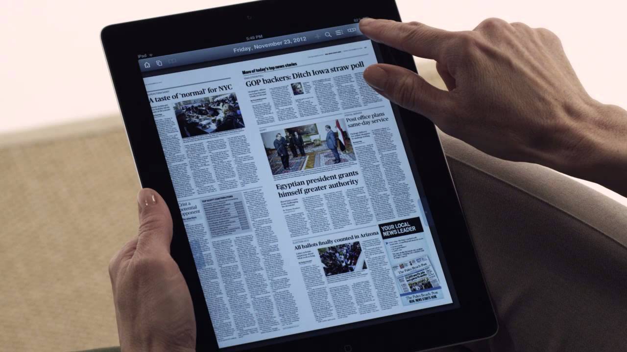 Demo of Today's Newspaper app