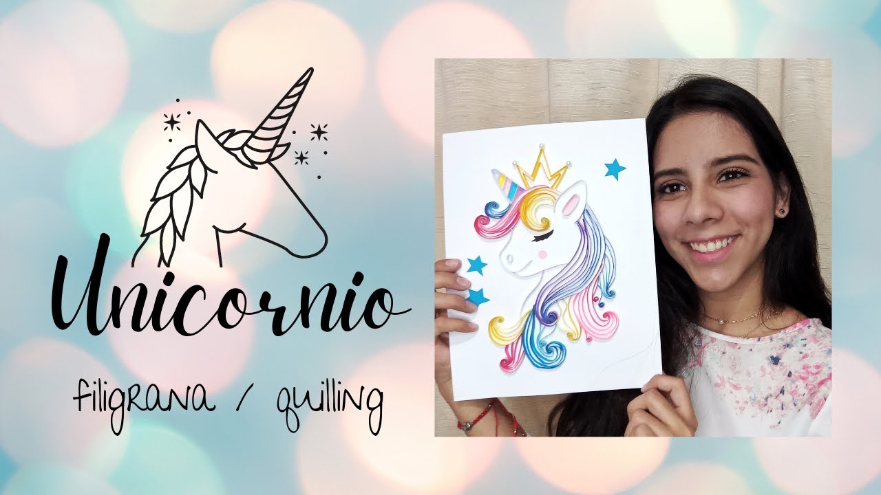 Como hacer un UNICORNIO de Filigrana / Quilling