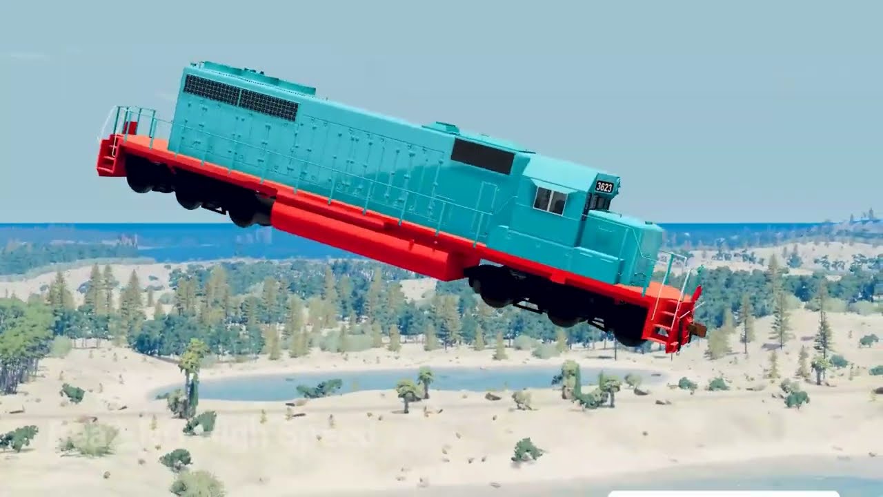 Epic Trains vs Giant Ramp Jump Crashes #6 – BeamNG.drive | BeamNG High Speed