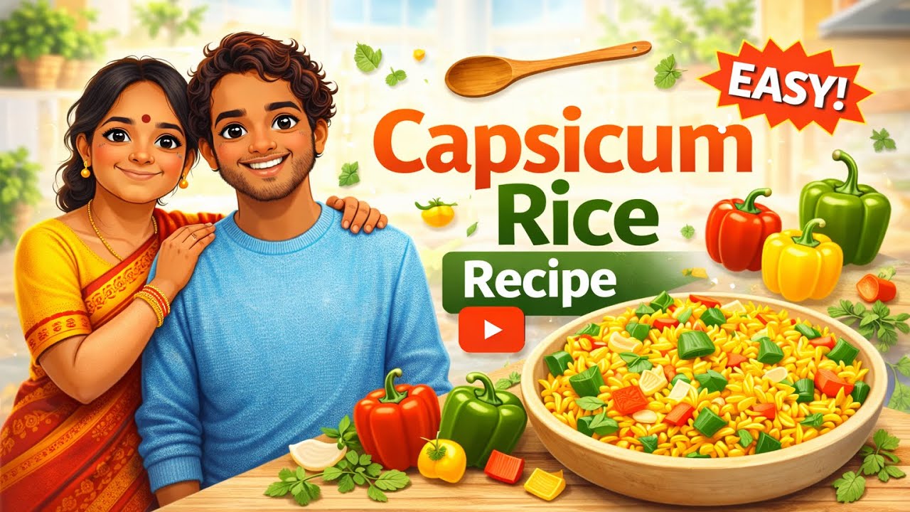 Capsicum Rice Recipe | Healthy & Easy Lunch Box Recipe | Clean & Healthy Samayal 
